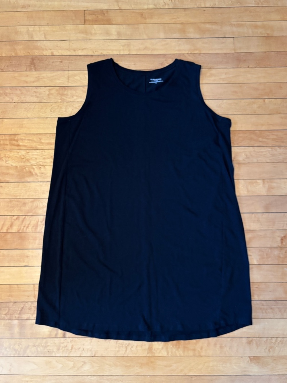 EUC Eileen Fisher Black Pima Cotton Stretch Jersey Tank Dress | Women’s Plus 2X